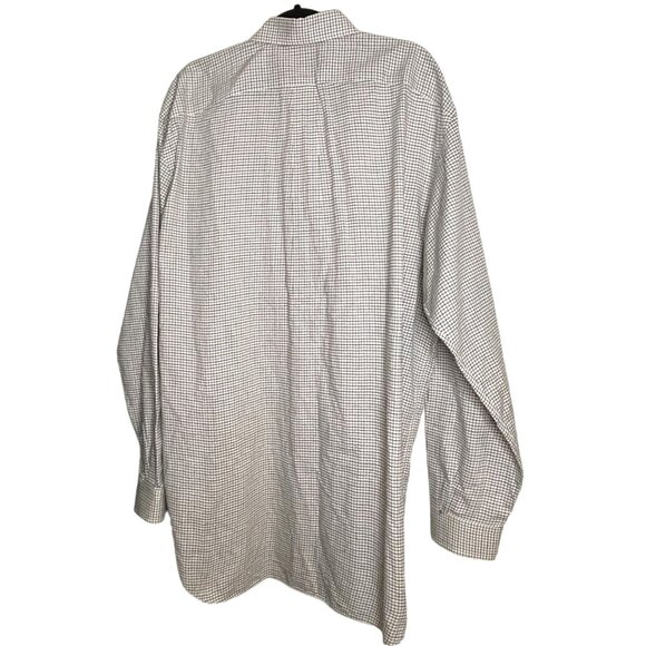 Ralph Lauren 100% Cotton XLT Black Brown & White Checkered Long Sleeve Button Do - Picture 4 of 14